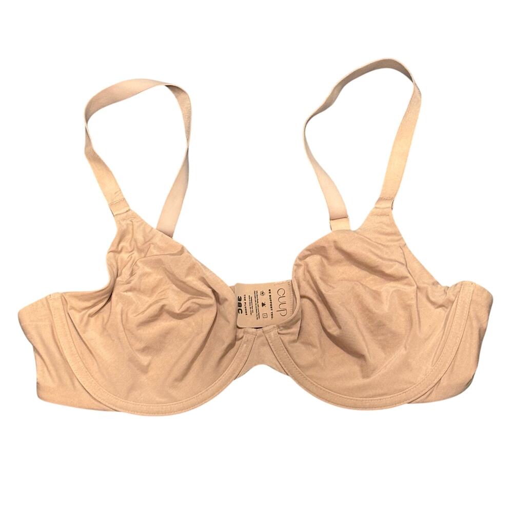 CUUP the Plunge Nude Unlined Bra - size 38C